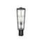 Z-Lite Helix 1 Light Outdoor Post Mount Fixture, Black And Clear Seedy 591PHB-BK - alternate 2